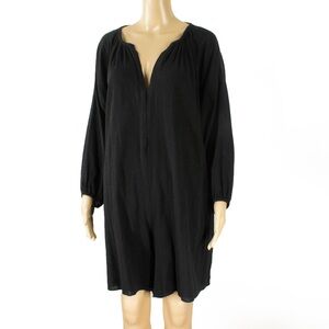 Apieceapart New York Black Long Sleeve V Neck Romper Onepiece